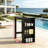 3-Tier Bar Table with Guardrail Shelves