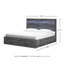 Lit plateforme double avec rangement Kaisee-1650655731