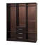 Armoire-penderie 100% bois massif avec tiroirs et tablettes réglables Bassam-1010881375