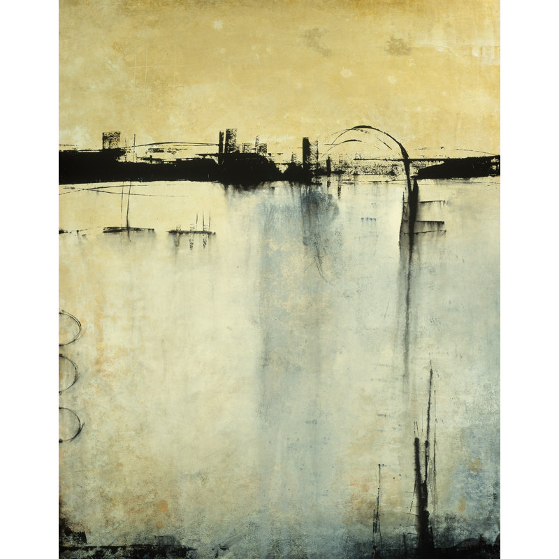 Découverte de l'horizon - Peinture, Couche de verre, H 67 po x l 54 po x P 1,5 po
