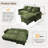 82" Sleeper Sectional Sofa with Pull-Out Bed, Convertible L-Shaped Couch with Reversible Storage Chaise, USB Ports, Cup Holders & Side Table for Living Room, Small Space, Apartment-1614561183