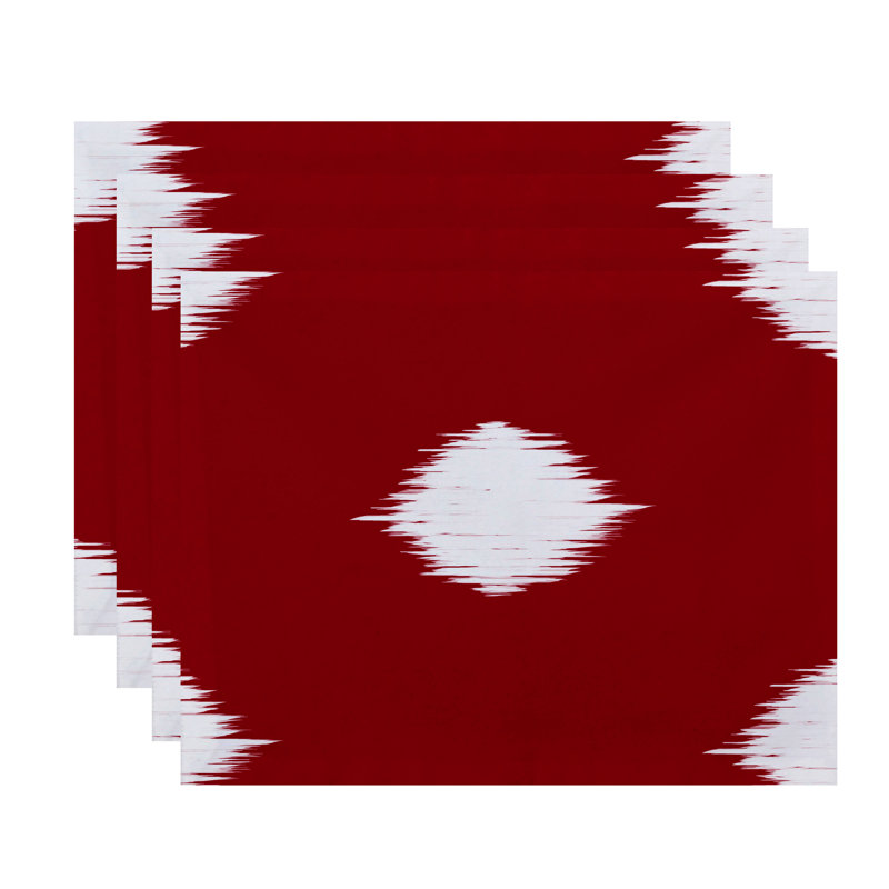 Ensemble de napperons 4 pièces Urbina, Rouge