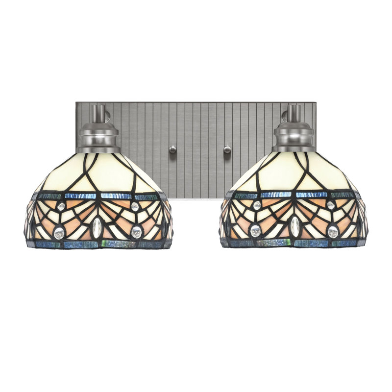 Éclairage pour meuble-lavabo 2 lumières Annaclara, Nickel brossé