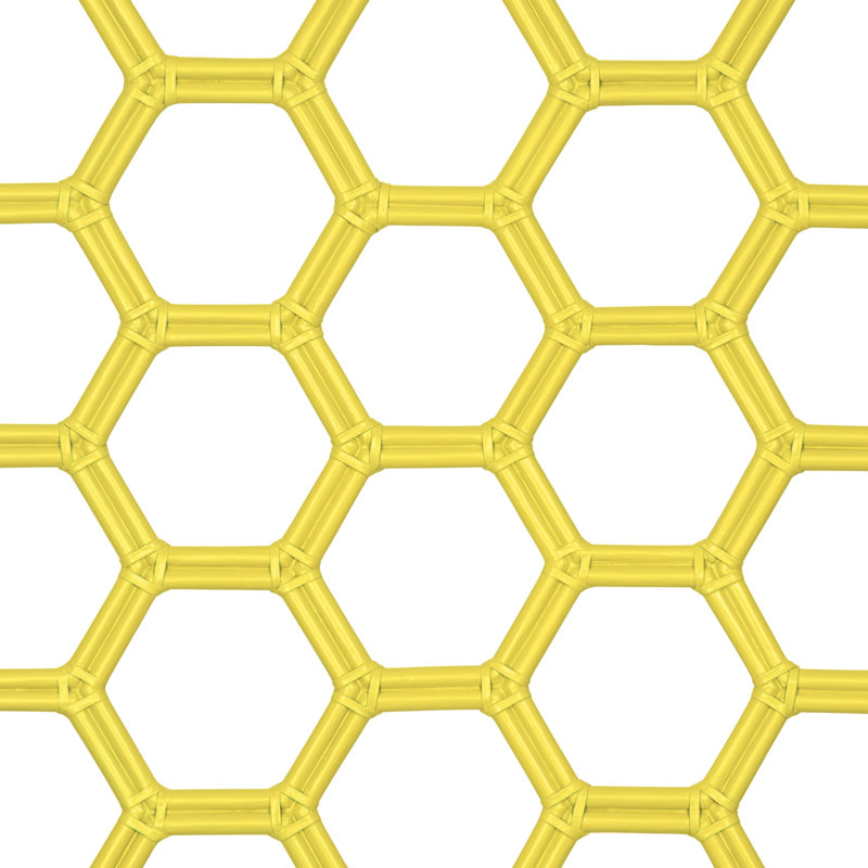 Honeycomb Open-Frame Headboard, Sunflower Yellow, Twin