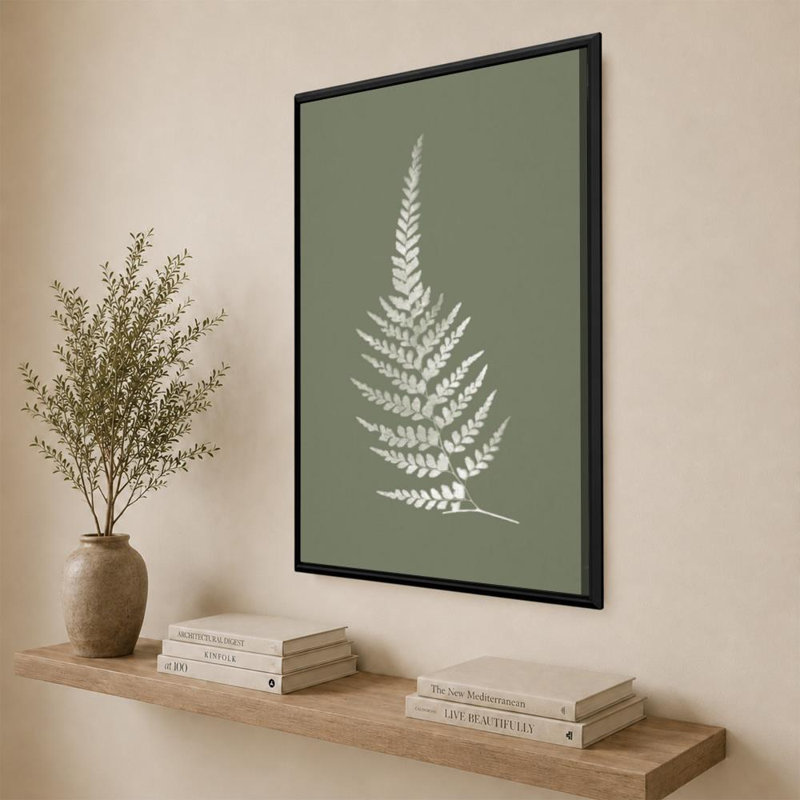 «True Green IX» par Katie pertiet - impression sur toile, H 60 po x l 40 po, Cadre flottant biseauté, Black