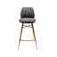 Upholstered Counter Stool with Metal Frame