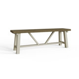 Brents Trestle Base Dining Bench. Solid Reclaimed Pine Wood. 140cm OR 180cm Wide