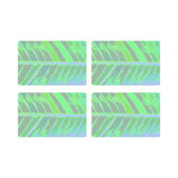 Tropical Leaf Vegan Leather Rectangle Pebble Placemat