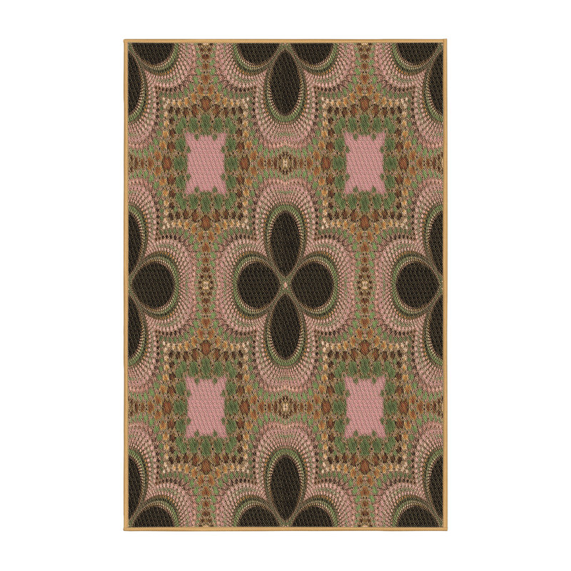 Tapis rose / vert / noir Burleigh, Rectangle 5 pi x 8 pi