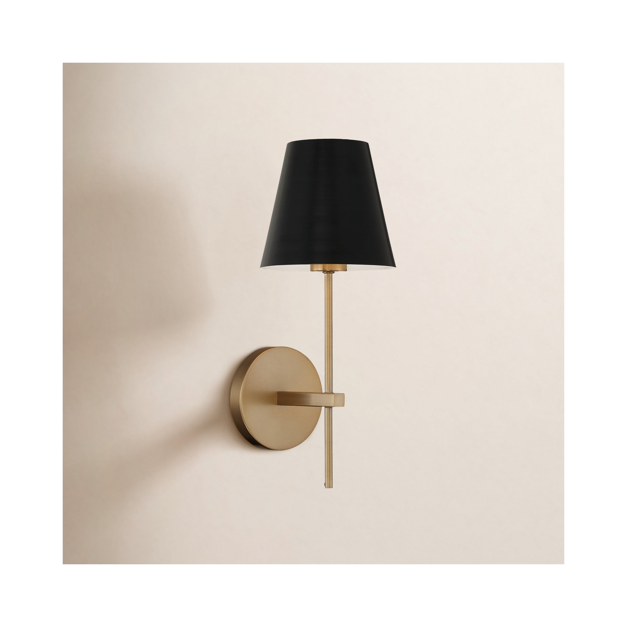 Coverton Single Light Steel Dimmable Wallchiere, Gold