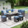 Atvars Wicker 9 - Person Outdoor Seating Group with Cushions
