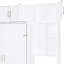 Grand lit mural blanc avec bureau et rangement intégrés, idéal pour les petits appartements, conception peu encombrante, support de matelas confortable, espaces compacts en contreplaqué, matériaux-129982888