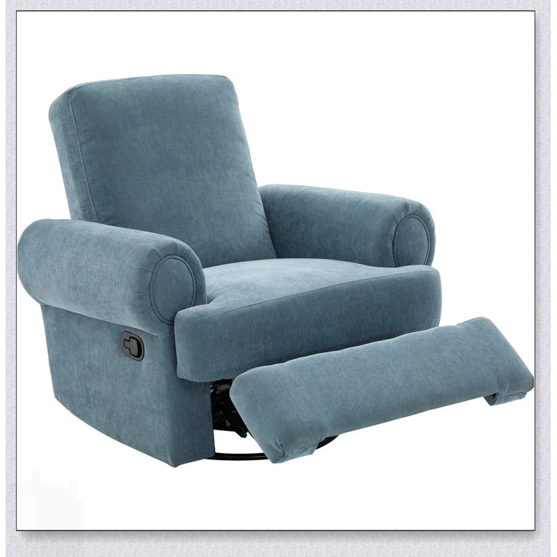 Manual Recliner Sofa With Swivel And Rocker, Adjustable Backrest For Ultimate Comfort In Living Room, Bedroom, Or Nursery