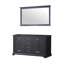 Meuble-lavabo double l 60 po x P 22 po et miroir 58 po-418953495