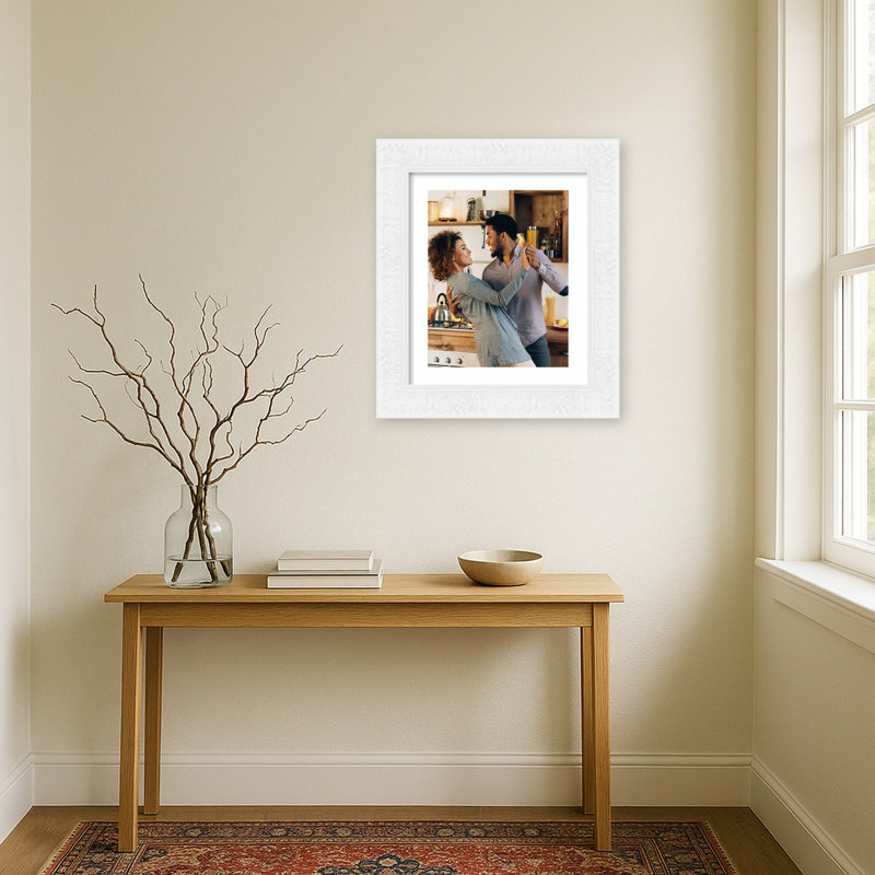 Cadre photo Luxe, Blanc Luxe, 20 x 24 emmêlés à 16 x 20