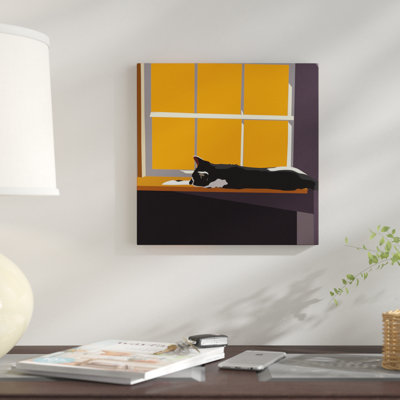 «Cat on a Window Sill II», reproduction sur toile
