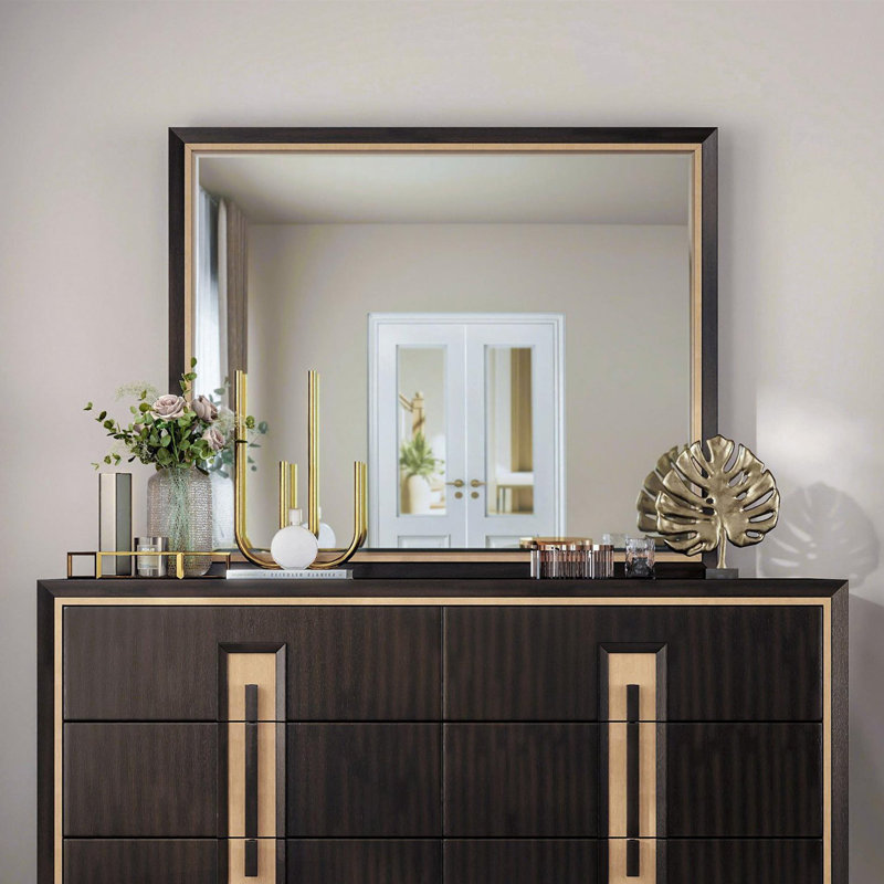Miroir contemporain l 47,9 ", espresso