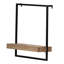 Étagère murale en fer et en bois pour la maison, 15,7 x 5,9 x 17,7, décor de style industriel, étagère suspendue fonctionnelle, décoration intérieure, apparence élégante