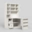 Bureau double caisson de 57 po avec huche 78,3 po