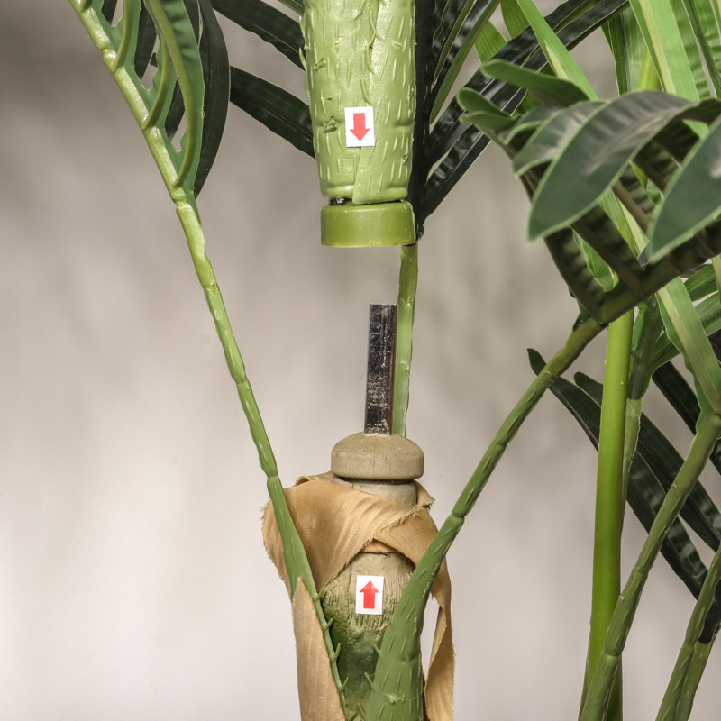 Palmier artificiel Newnan 5 pi Golden Cane pour la décoration intérieure