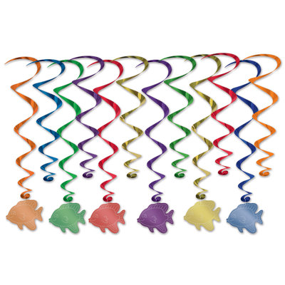 Fish Whirls - 17Â½"-31Â½" - Pack of 6