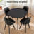 36''Modern Round Dining Table With Sturdy Metal Legs For Small Space Kitchen Table-864445497