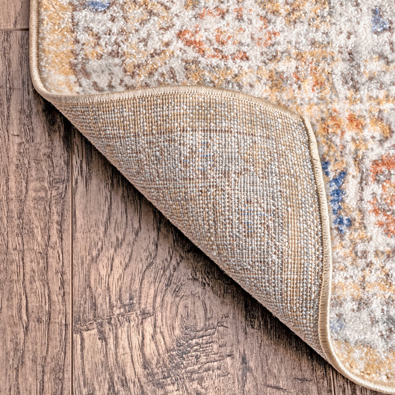 Hartleton Beige Area Rug, Rectangle 6'7" x 9'