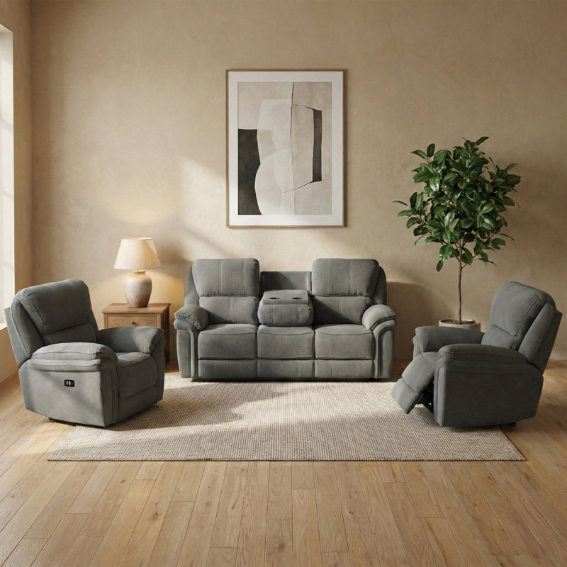 Coomer 97cm Wide Standard Recliner, Grey