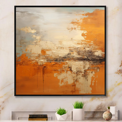 «Copper Glow», impression d'art abstrait paysage