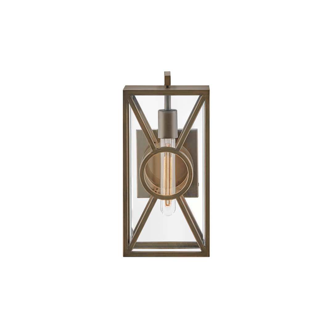 Brixton Outdoor Wall Mount Lantern - Clear Mitered Glass, Composite Hinkley 