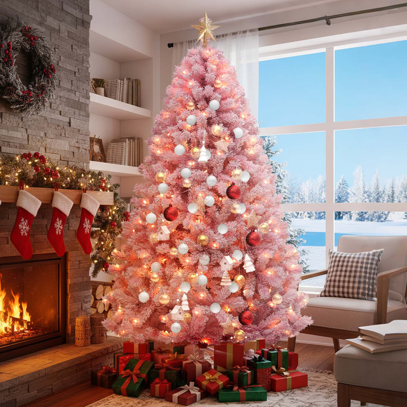 6ft H Lighted Artificial Pine Christmas Tree