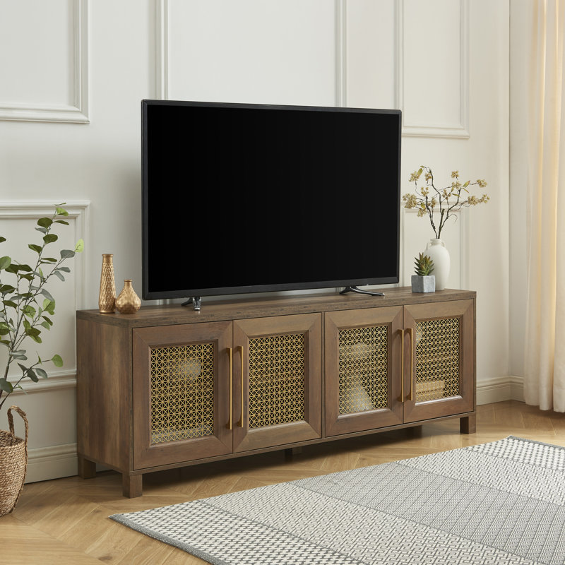 Crédence de rangement l 69,5 po Beene, Chêne rustique