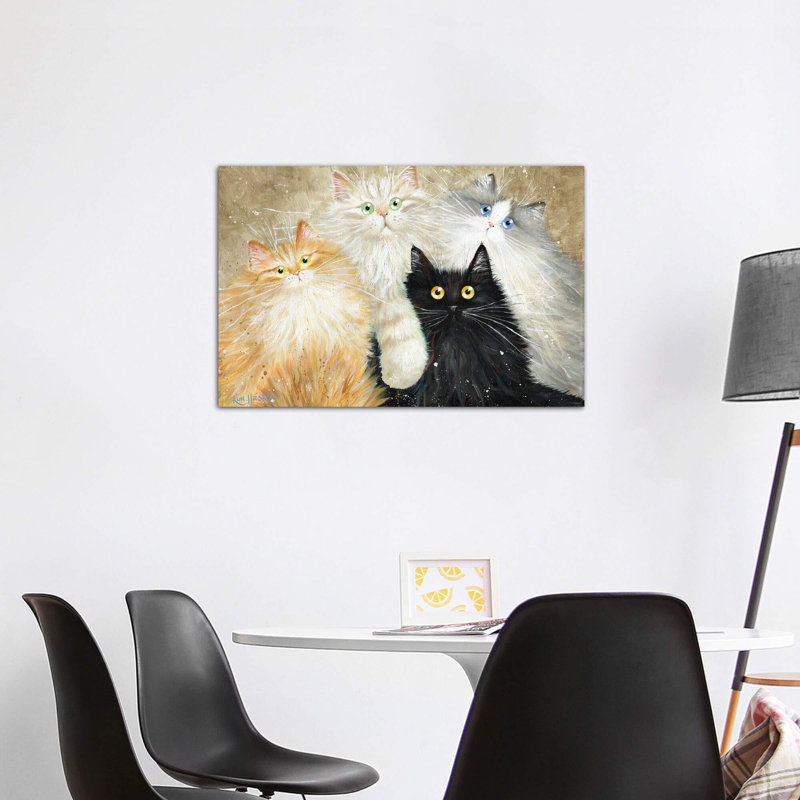 « die flauschige bande the moelleux gang » par kim haskins-impression sur image, H 40 po x l 60 po x P 1,5 po, Toile tendue