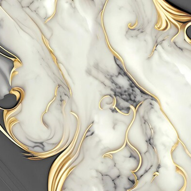 Gray Gold Marble Elegance Wall Mural, 108" L x 96" W