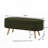 Oval Boucle Storage Ottoman Bench with Wood Legs-561334121