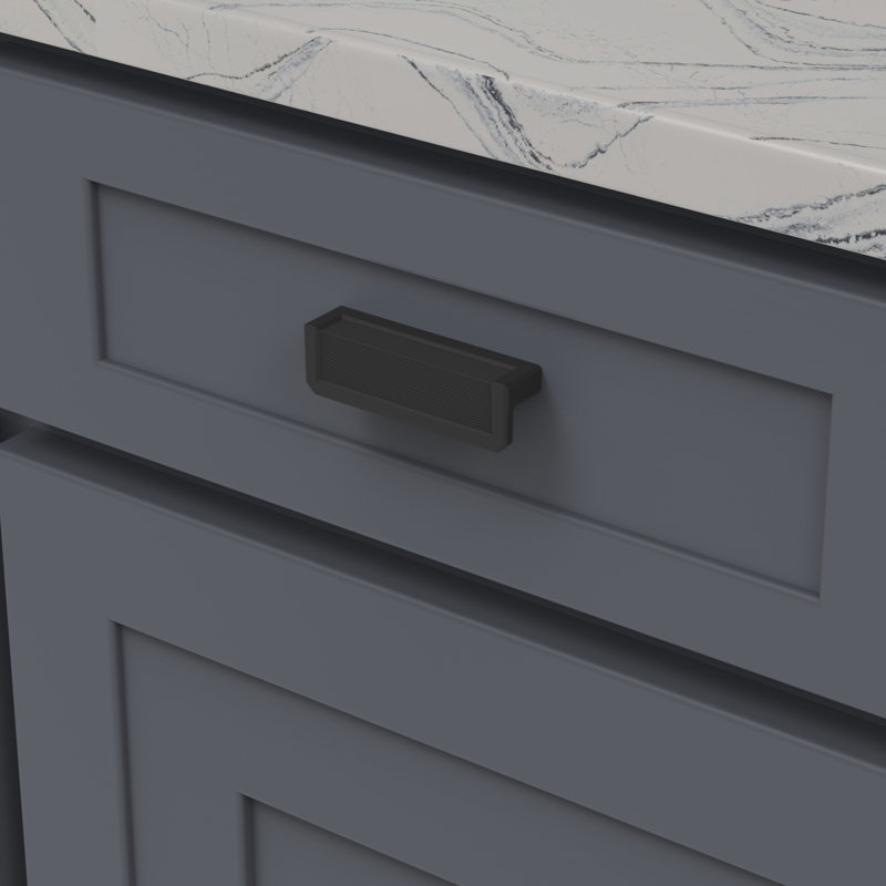 Bijou Linea Collection Pull 3 Inch Center to Center, Matte Black