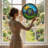 12"H Sun Cross Stained Glass Window Panel-1933323415