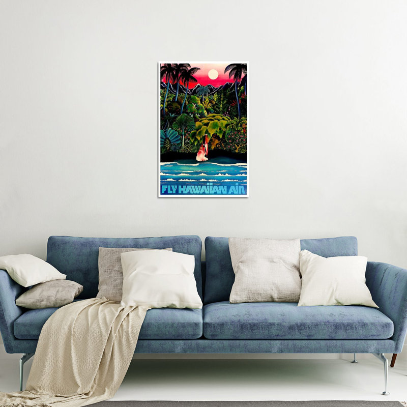 «Fly Hawaiian Air», impression sans cadre, H 24 po x l 16 po x P 0,25 po