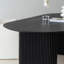 Bureau en bois massif noir de forme ovale-1378014047