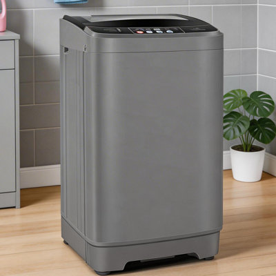 Machine à laver portable de 20 lb - capacité de 2,8 pieds cubes avec couvercle en verre trempé, technologie 3D Butterfly Flow et 85% d'économie d'énergie pour les appartements et les petits espaces