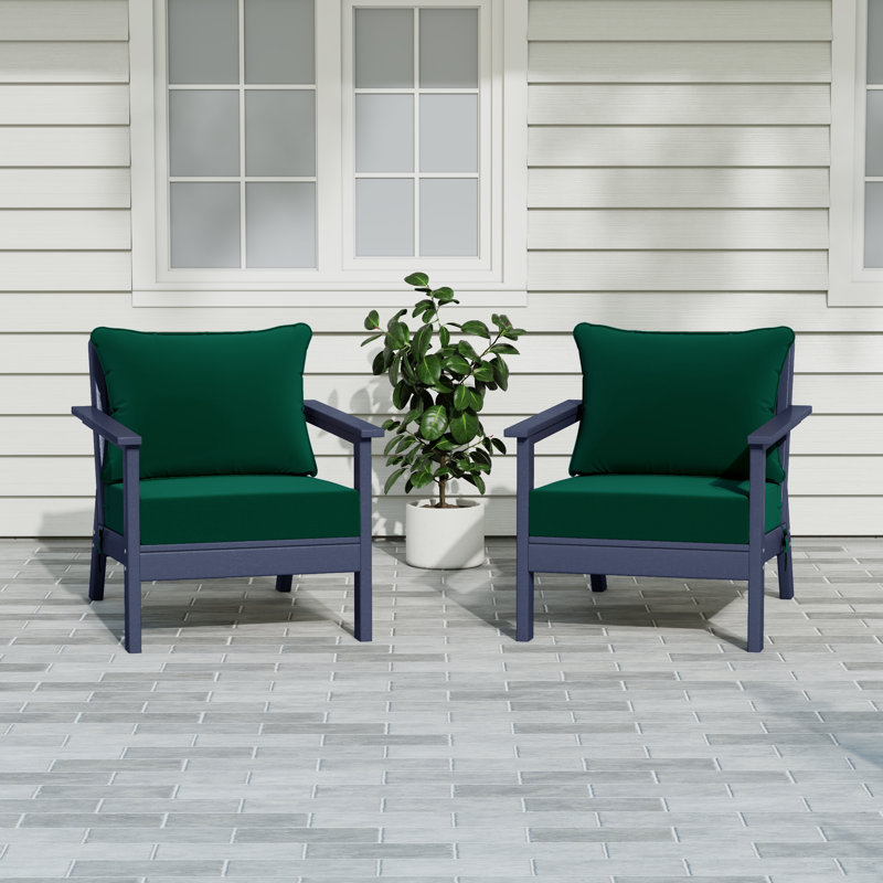 Chaise profonde avec coussins (ensemble de 2), Green, Marine