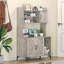 Cat Litter Box Cabinet With Four-Layer Storage Rack-368545787