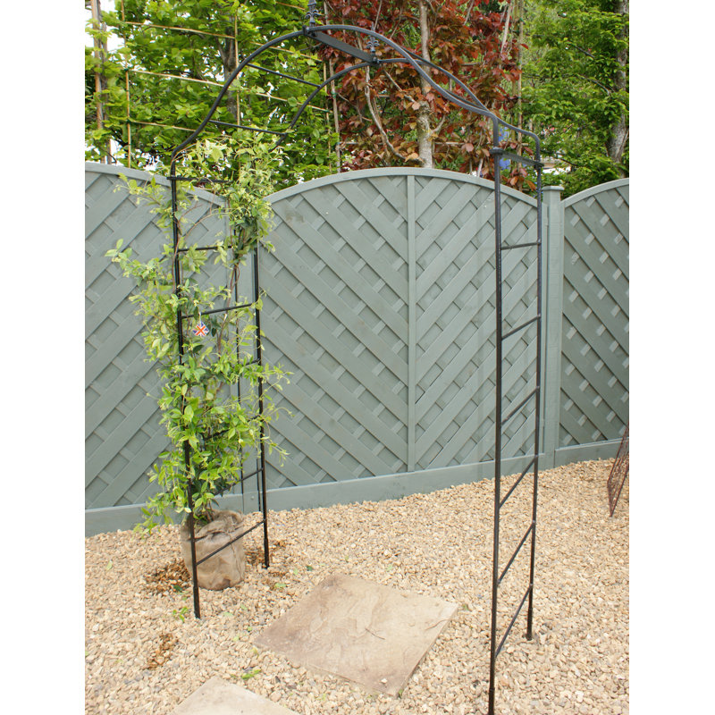 Leclair 120cm W x 48cm D Steel Arbour in Black