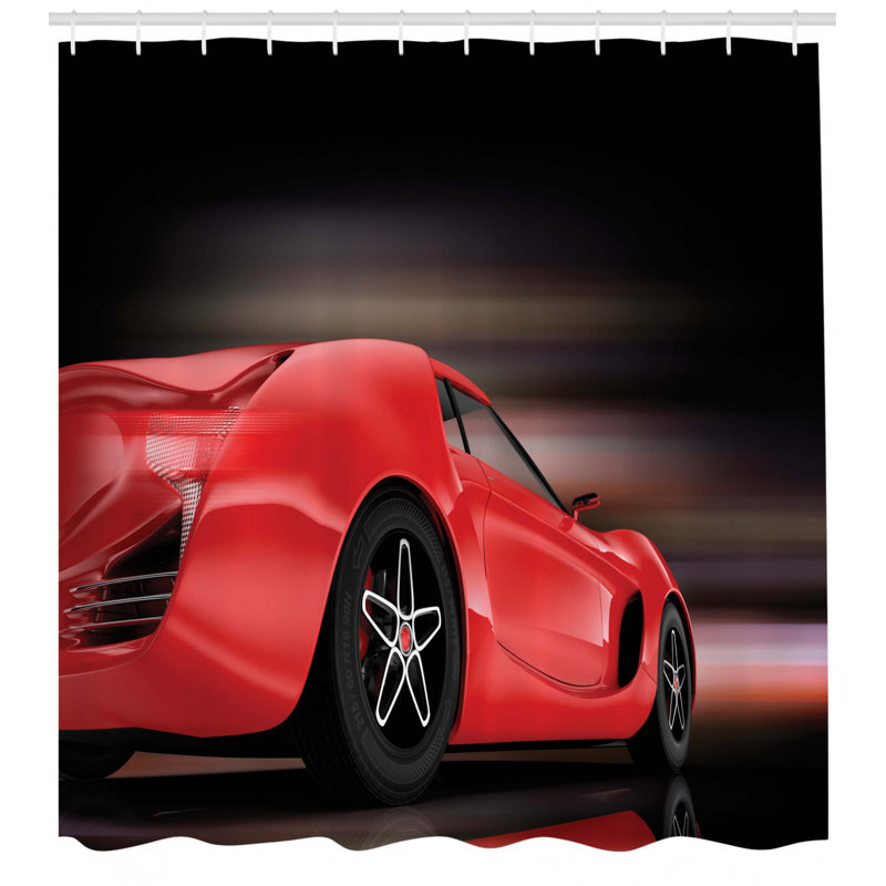 Ensemble de rideau de douche Futuristic Sports, H 75 po x l 69 po