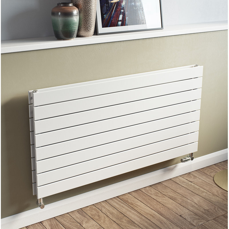 Andrew Horizontal Designer Radiator, White, 59.5 cm H x 180 cm W x 8.6 cm D