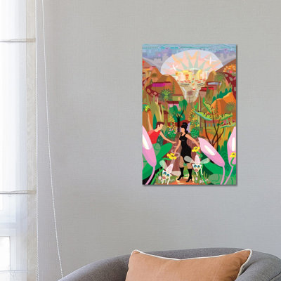 Kachina Doll At Capitol Records by Charles Harker - Wrapped Canvas Print