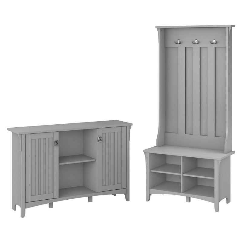 Pernell Freestanding 3 - Hook Coat Rack, Cape Cod Gray
