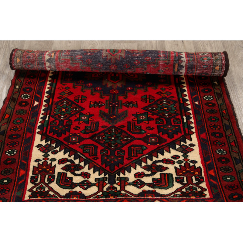 One-of-a-Kind 3'2" X 5'3" New Age Wool Area Rug in Red