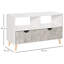Unfinished TV Stand for TVs up to 32" with Fireplace Included-1798275152