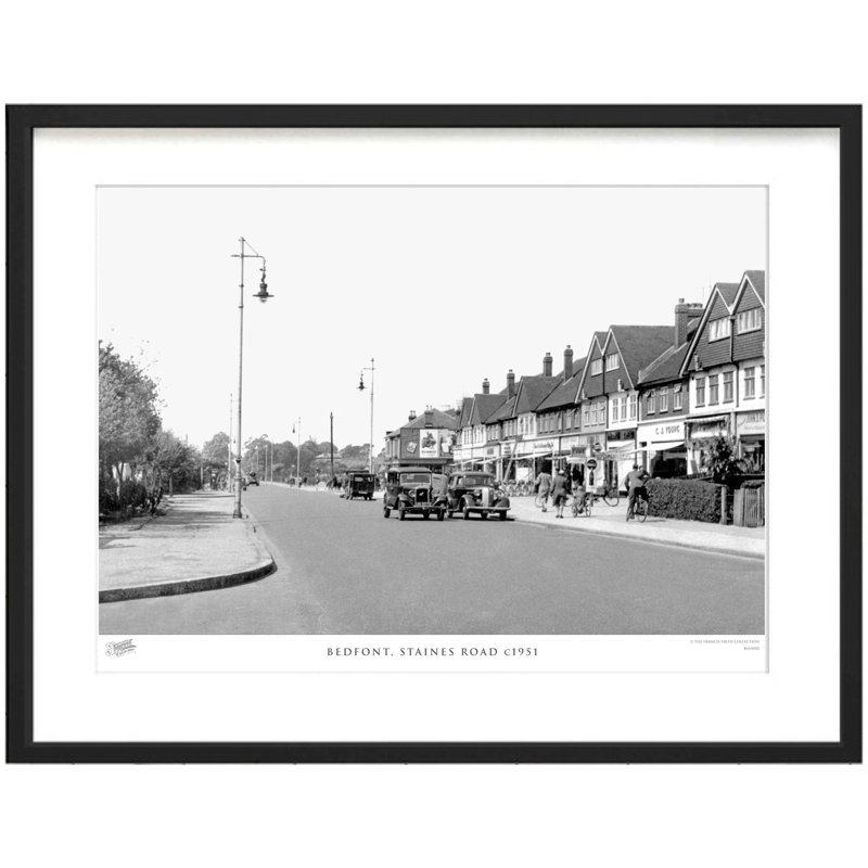 Bedfont, Staines Road C1951 by Francis Frith - Single Picture Frame Print, 28cm H x 36cm W x 2.3cm D